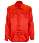 Satin Red 70S Disco Shirt