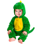 Dinosaur Plush Velvet  Hooded Jumpsuit 