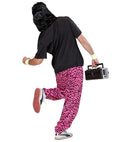 80'S Baggy Pants - Pink Zebra