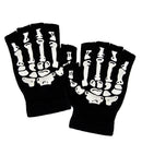 Fingerless Skeleton Gloves In Wool
