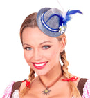 Felt Mini Bavarian Fedora With Edelweiss & Feathers