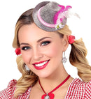 Felt Mini Bavarian Fedora With Edelweiss & Feathers