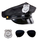Police Officer Set  Hat, Glasses, Badge 