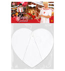 White Heart Garland 3 M - Flame Retardant