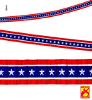 U.S.A. Pleated Garland 3 M - Flame Retardant