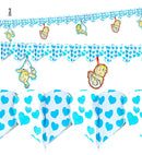 Printed Azure Hearts Garland Withbabies 3 M