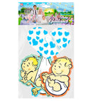 Printed Azure Hearts Garland Withbabies 3 M