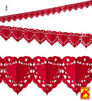 Red Heart Garland 4 M - Flame Retardant