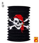 Pirate Skull & Cross Bones Lantern Ø 16 Cm - H 28 Cm - Flame Retardant