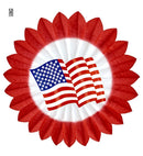 Red U.S.A. Flag Paper Fan 50 Cm