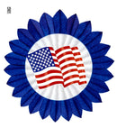 Blue U.S.A. Flag Paper Fan 50 Cm