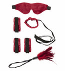 Bondage Set  Wrist & Ankle Cuffs, Blindfold, Feathers 