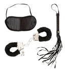 Dominatrix Set  Hancuffs With Plush, Blindfold, Whip 