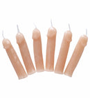 Set Of 6 Willy Party Candles