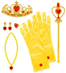 Princess Set  Tiara, Gloves, Necklace, Earrings, Ring, Magic Wand 