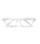 White 50S Glasses With Strass