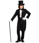 Children'S Black Tailcoat With Satin Collar