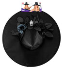 Hat With Skull Bow & Flowers Witch