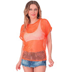 Neon Orange Net T-Shirt