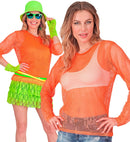 Neon Orange Net Shirt
