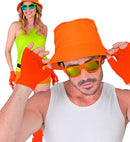 Neon Orange Fingerless Gloves