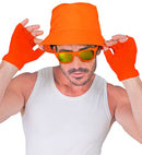 Neon Orange Fingerless Gloves