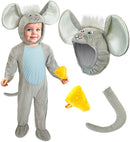Mouse  Jumpsuit, Hooded Mask, Cheese 