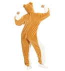 Bulldog In Soft Plush  Hooded Jumpsuit With Mask 
