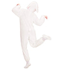 Bunny In Soft Plush  Hooded Jumpsuit With Mask 