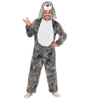 Bunny In Soft Plush  Hooded Jumpsuit With Mask 