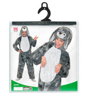 Bunny In Soft Plush  Hooded Jumpsuit With Mask 