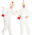 Chicken In Soft Plush  Hooded Jumpsuit With Mask 