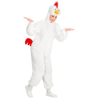 Chicken In Soft Plush  Hooded Jumpsuit With Mask 