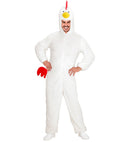 Chicken In Soft Plush  Hooded Jumpsuit With Mask 