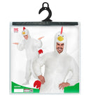 Chicken In Soft Plush  Hooded Jumpsuit With Mask 