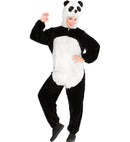 Panda In Soft Plush  Hooded Jumpsuit With Mask 