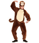 Monkey In Soft Plush  Hooded Jumpsuit With Mask 