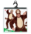 Monkey In Soft Plush  Hooded Jumpsuit With Mask 