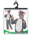Elephant In Soft Plush  Hooded Jumpsuit With Mask 
