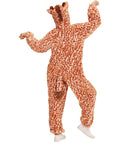 Giraffe In Soft Plush  Hooded Jumpsuit With Mask 