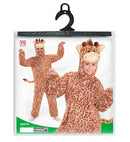 Giraffe In Soft Plush  Hooded Jumpsuit With Mask 