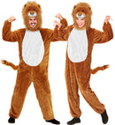 Lion In Soft Plush  Hooded Jumpsuit Withmask 