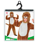 Lion In Soft Plush  Hooded Jumpsuit Withmask 