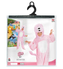 Pink Lion In Soft Plush  Hooded Jumpsuitwith Mask 