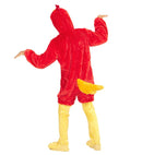 Red Bird In Soft Plush  Hooded Jumpsuit With Mask 