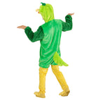 Green Bird In Soft Plush  Hooded Jumpsuit With Mask 