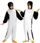 Penguin In Soft Plush  Hooded Jumpsuit With Mask 