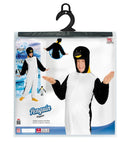 Penguin In Soft Plush  Hooded Jumpsuit With Mask 