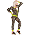80'S Leopard Shell Suit  Jacket, Pants 