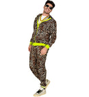 80'S Leopard Shell Suit  Jacket, Pants 